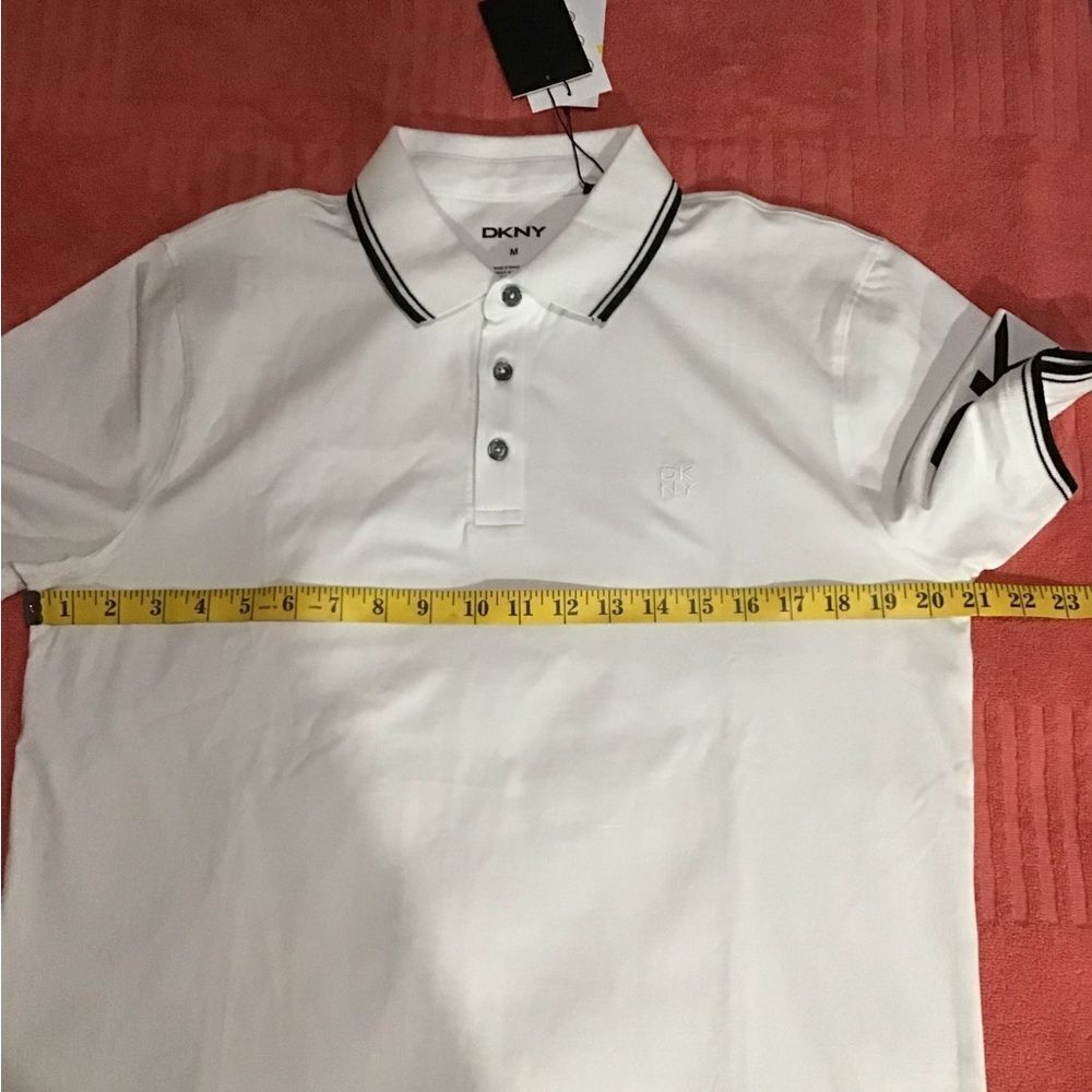 DKNY Men’s LOGO SLEEVE POLO SHIRT M - Picture 14 of 15